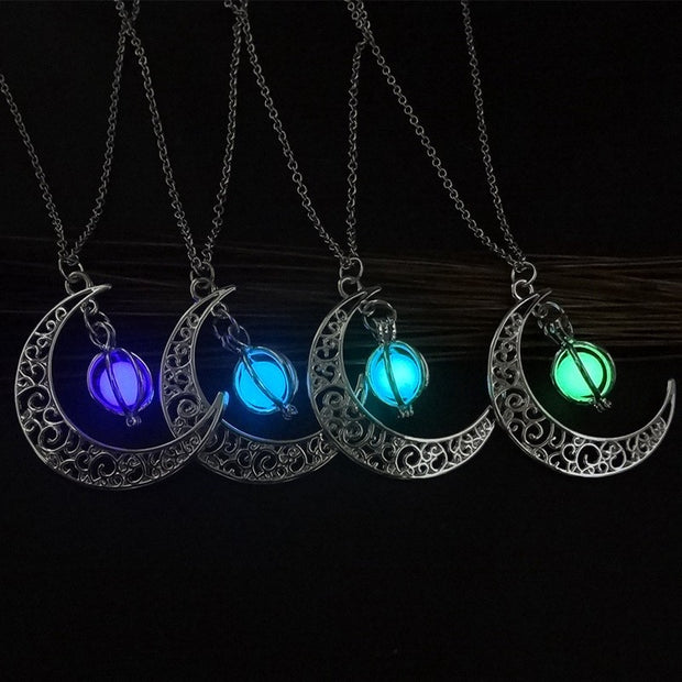 Glowing Moonstone Healing Necklace