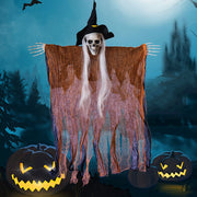 Halloween Decoration Hooded Skull Hanging Ghost Scene Setting Props