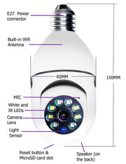 1080P WiFi Bulb Camera with 4X Zoom